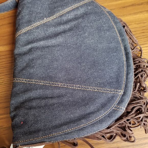 Polo Ralph Lauren Denim Western Shoulder Bag with - Picture 4 of 9